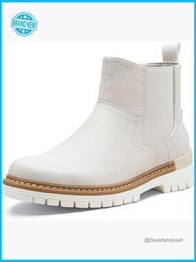 Slip on Platform Chunky Heel Round Toe Ankle Boot with Elastic Band